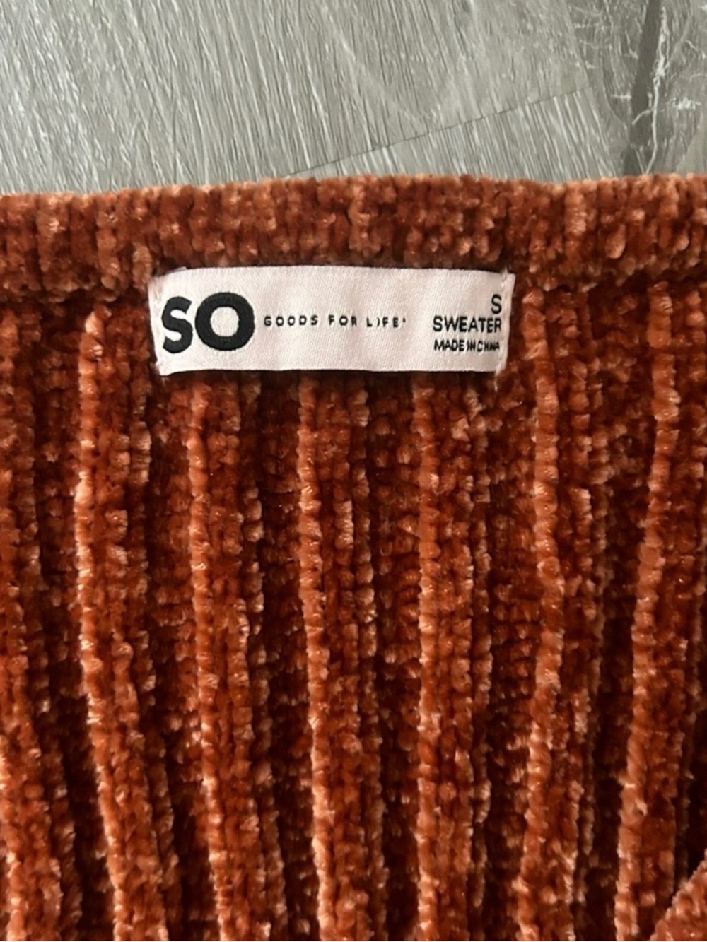Women’s SO Orange Zip Up Sweater Size Small - Picture 3 of 3